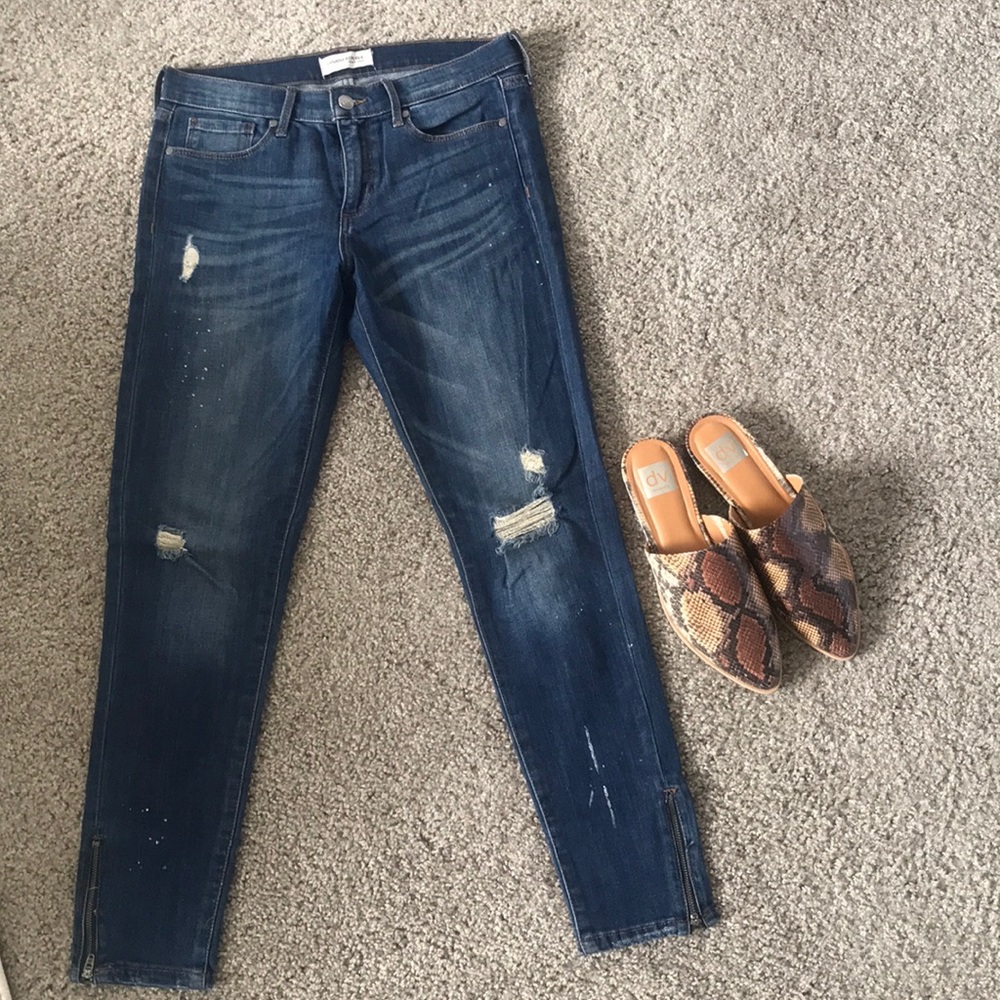 Destroyed Skinny Ankle Jean